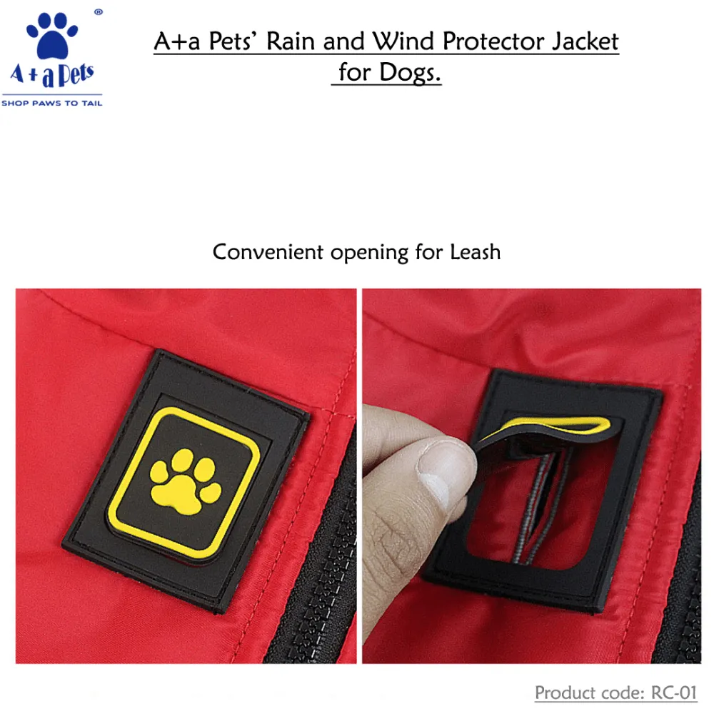 A Plus A Pets Luxurious Rain & Wind Protector Jacket for Dogs (Yellow)