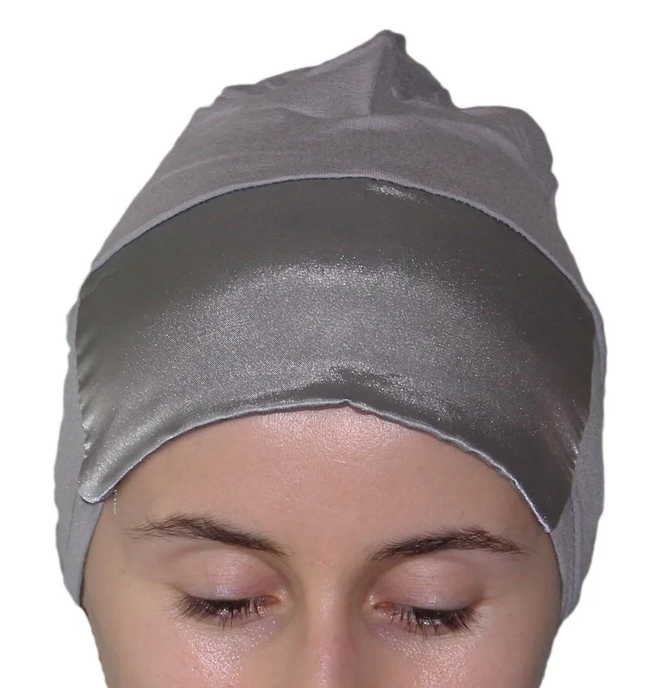 Aker Satin Bonnet Underscarf - Dark Grey