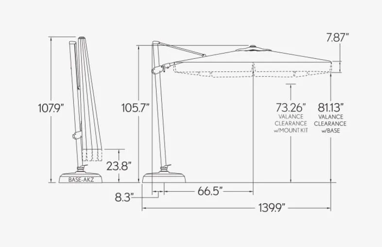 AKZ 10ft SQ Umbrella