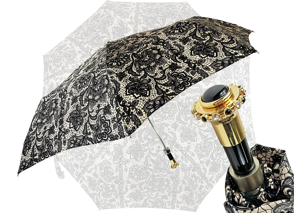 Amazing umbrella with lace effect design