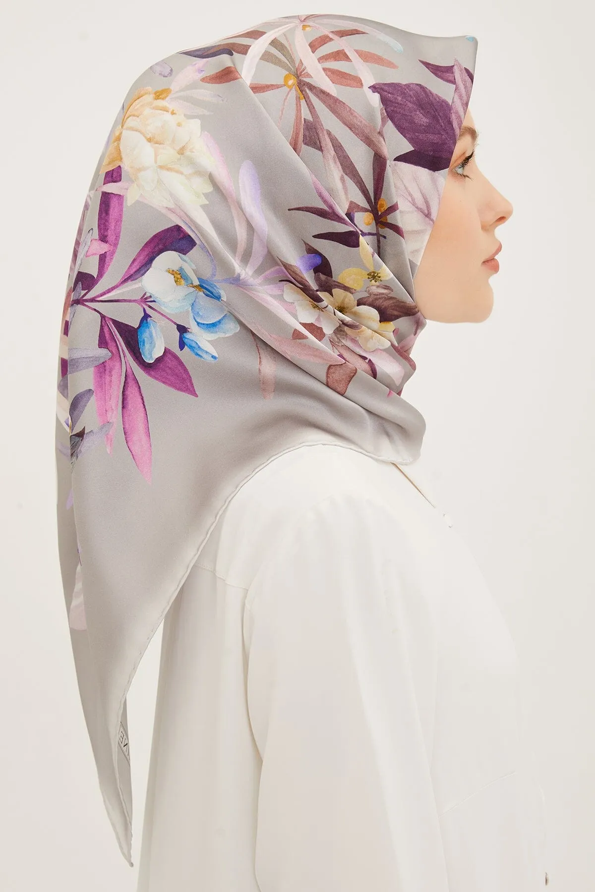 Armine Ayu Floral Silk Scarf #35