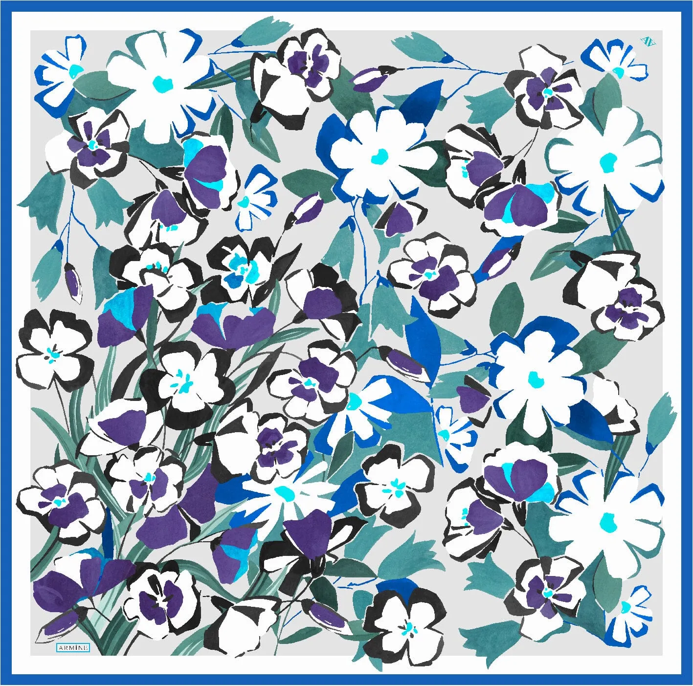 Armine Savannah Floral Silk Scarf #4