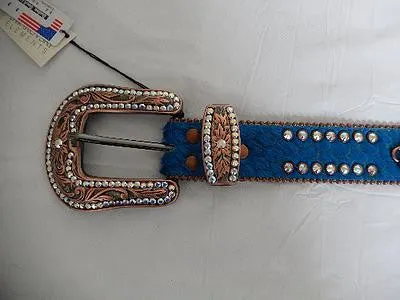 b.b. Simon Bronze & Blue Crystal Belt