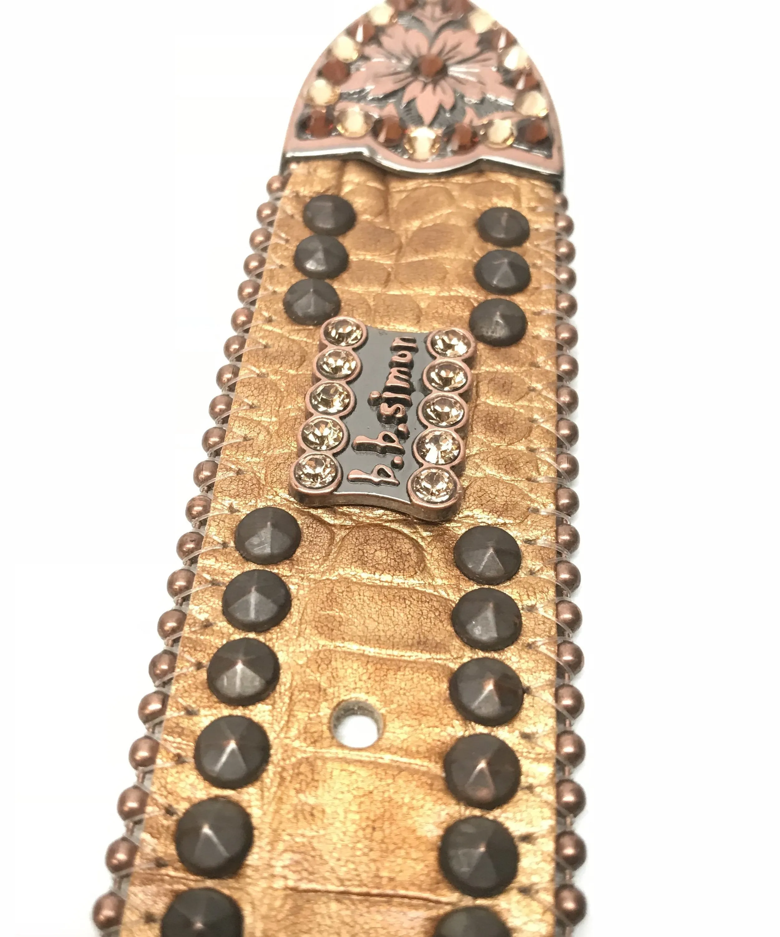 b.b. Simon 'Bronze Double Studded' Crystal Belt