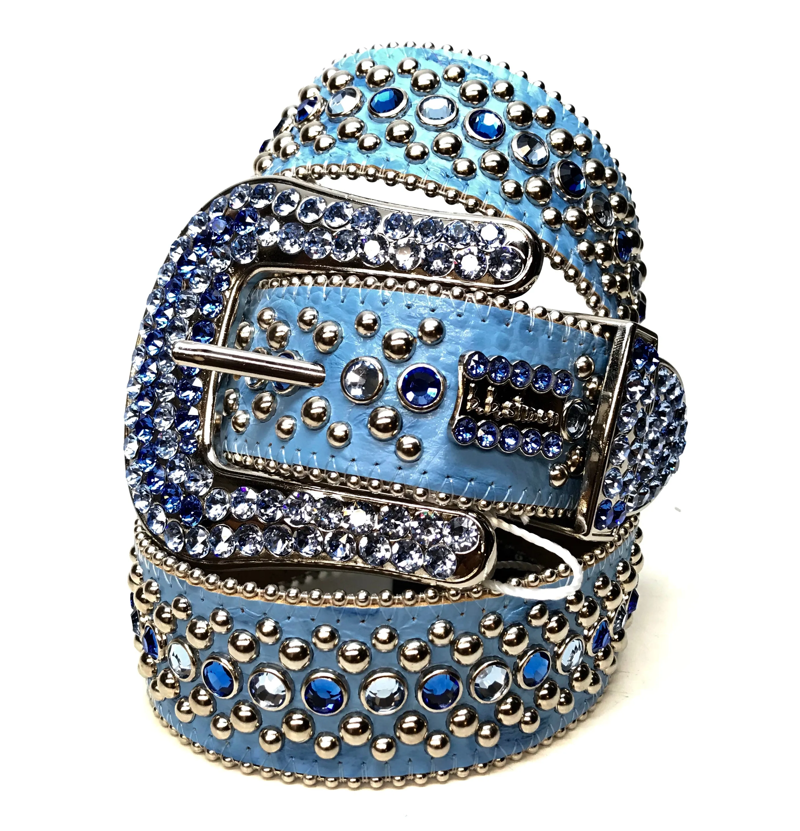 b.b. Simon Ocean Two Tone Crystal Belt