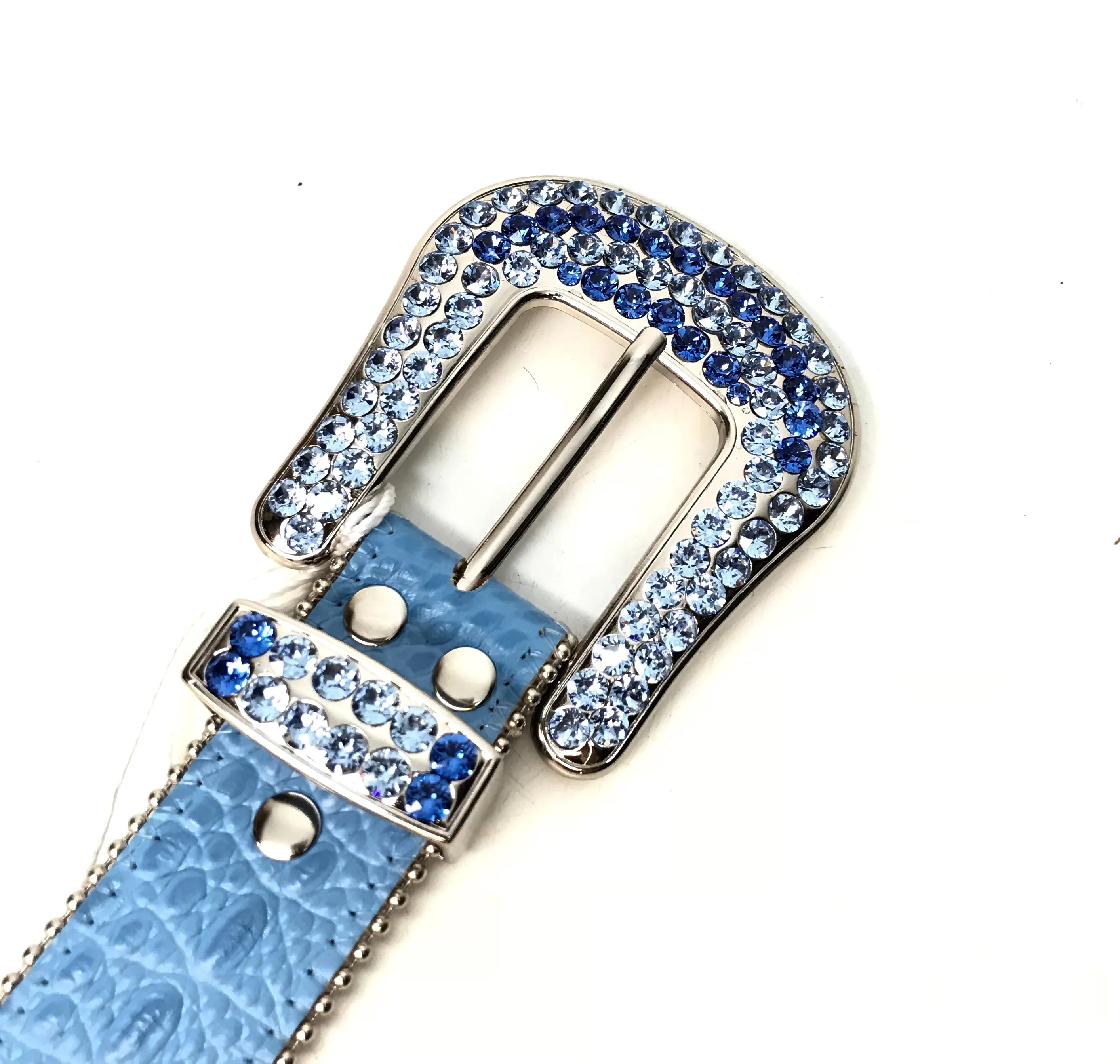 b.b. Simon Ocean Two Tone Crystal Belt