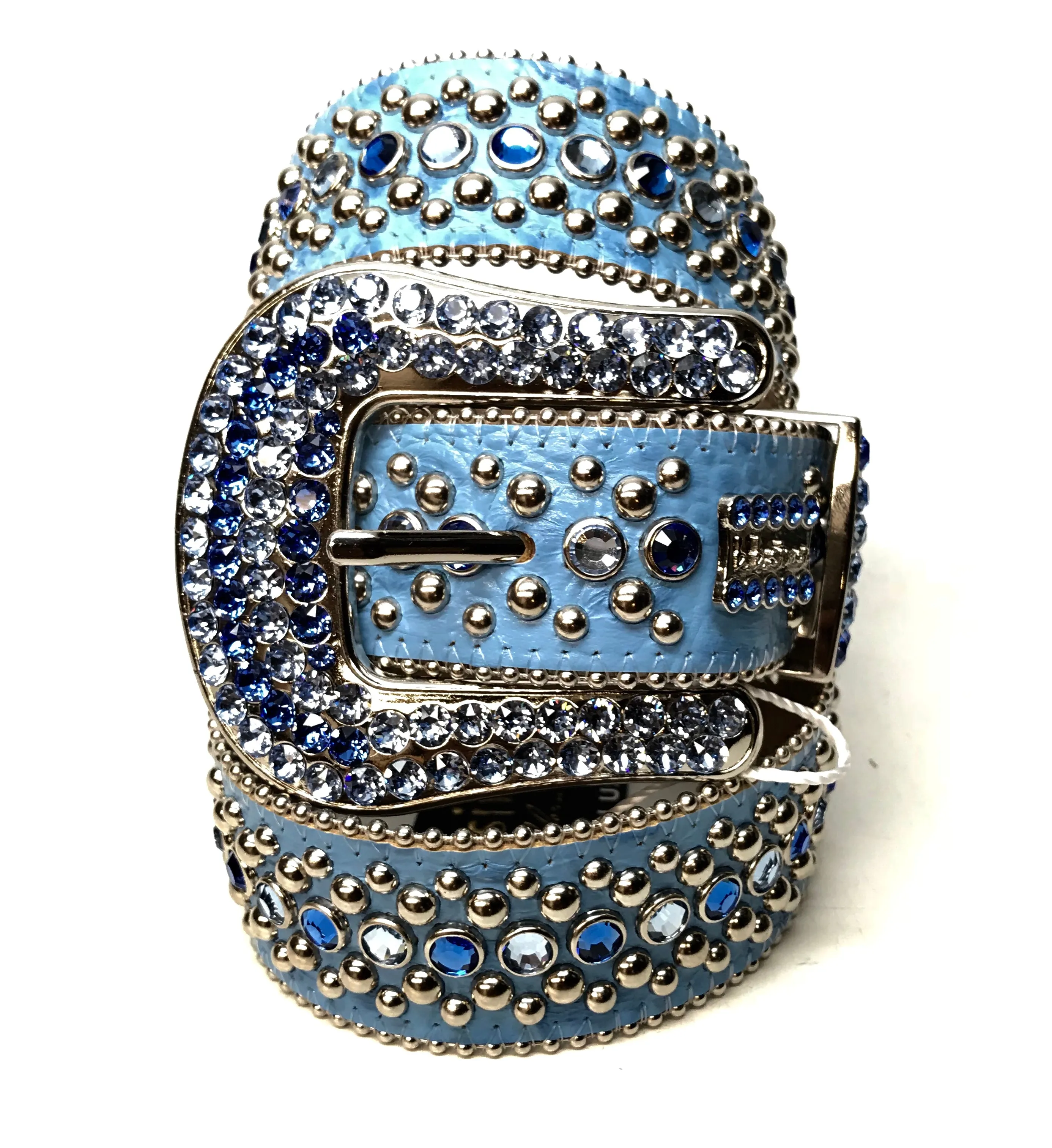 b.b. Simon Ocean Two Tone Crystal Belt