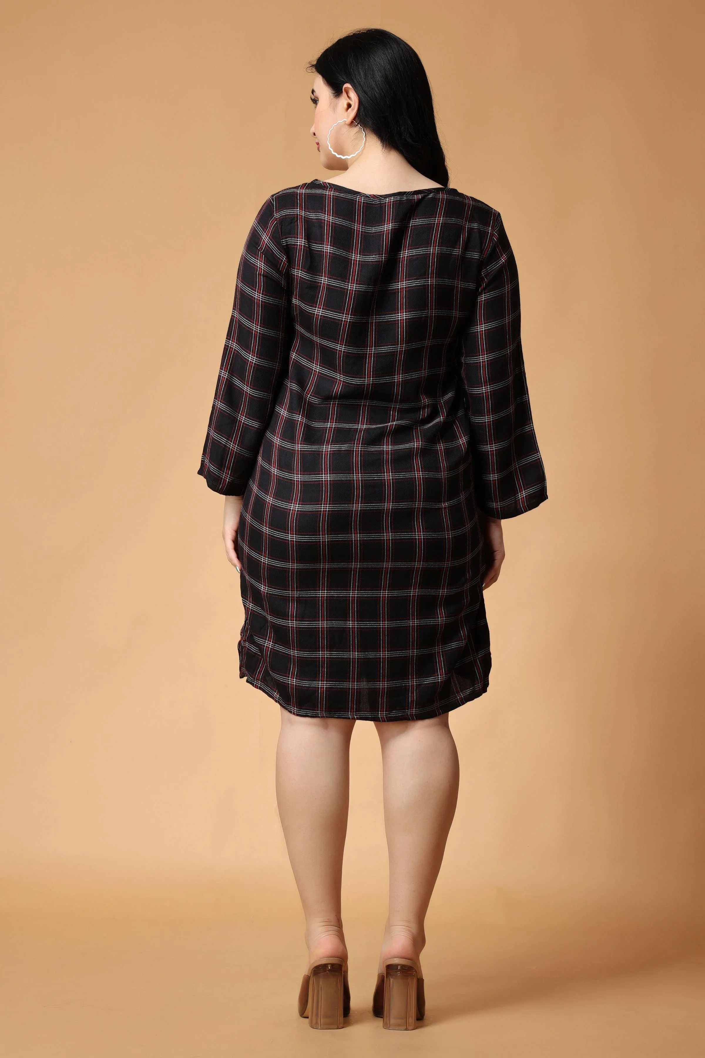 Black Checked Dress