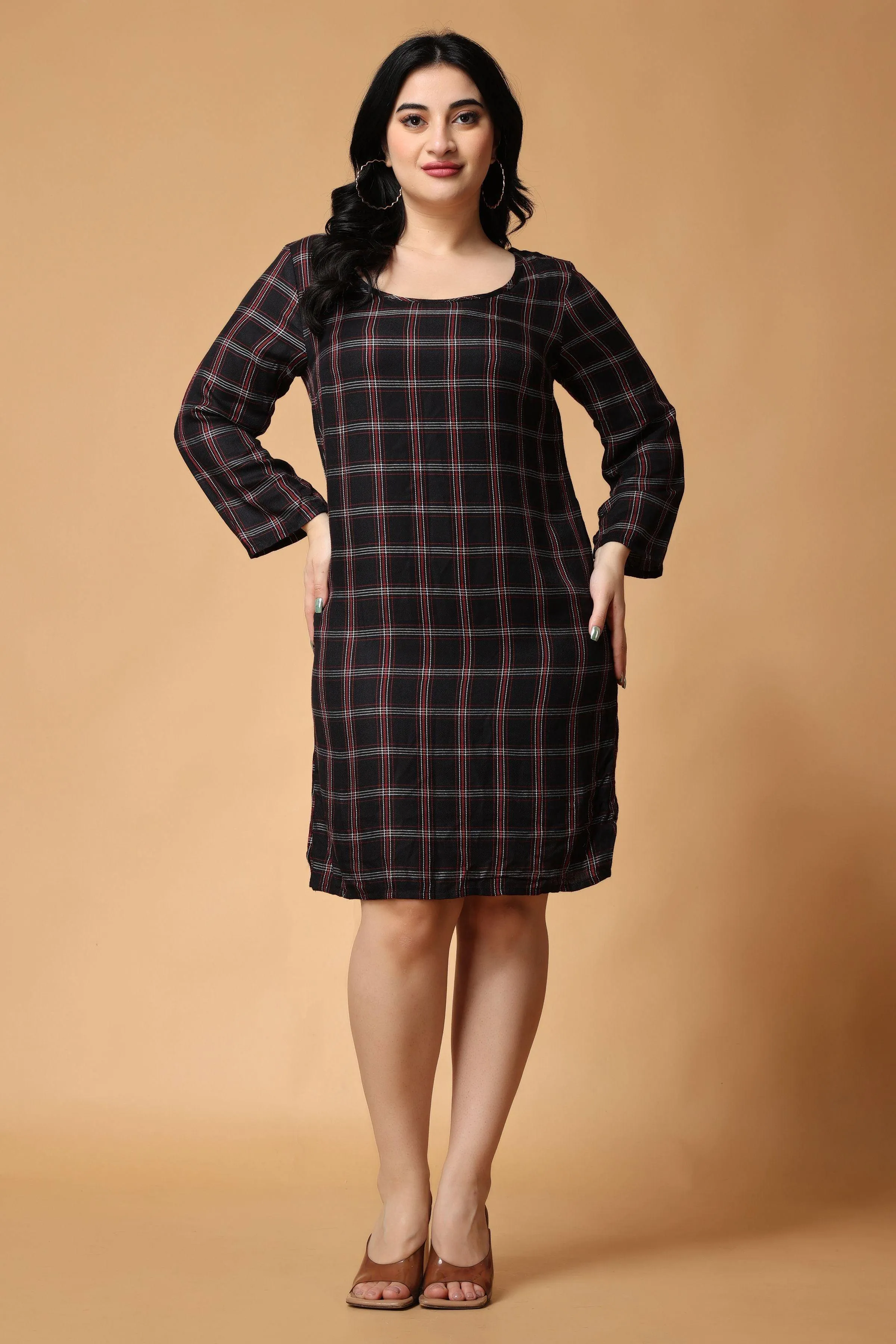 Black Checked Dress