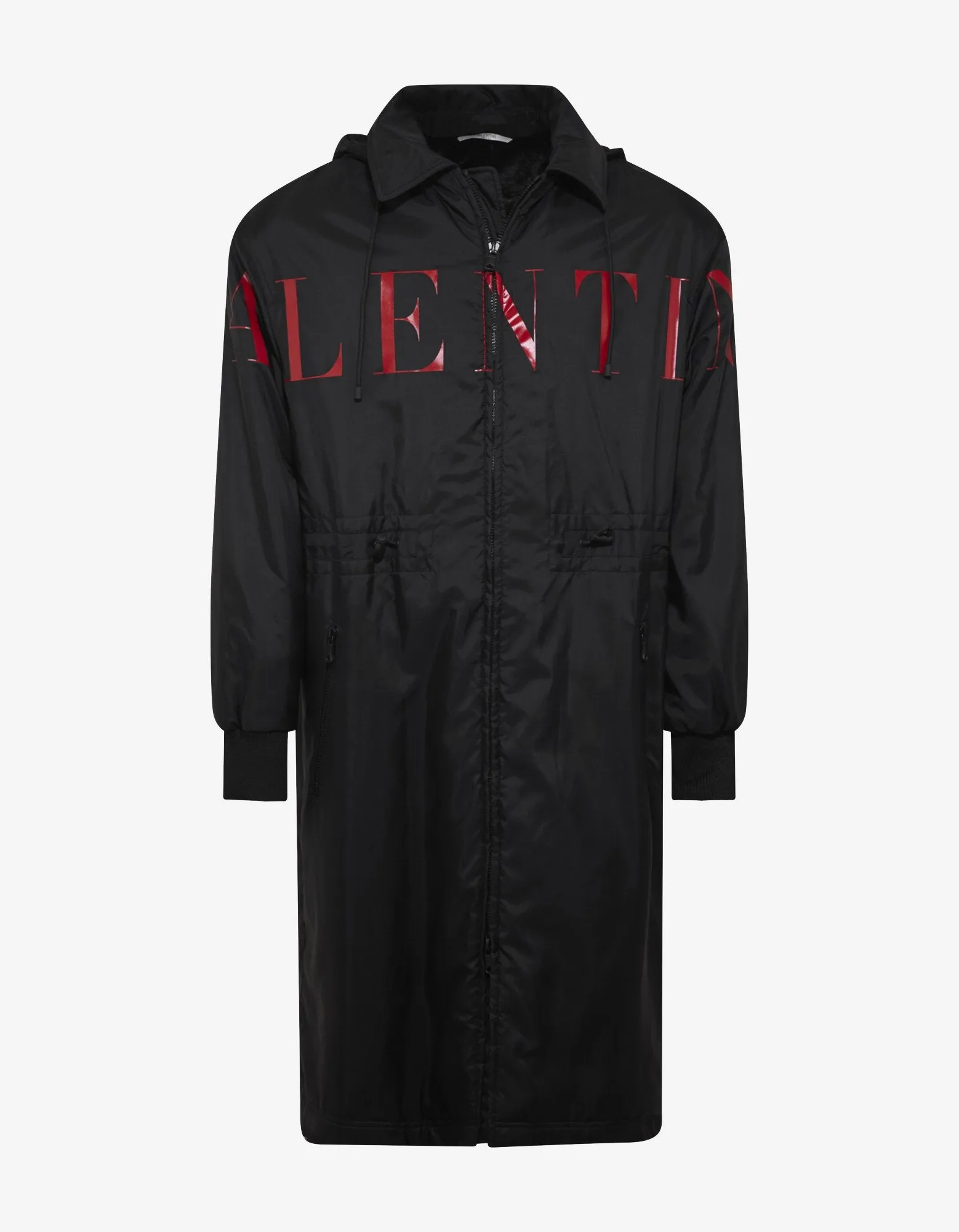 Black Logo Raincoat