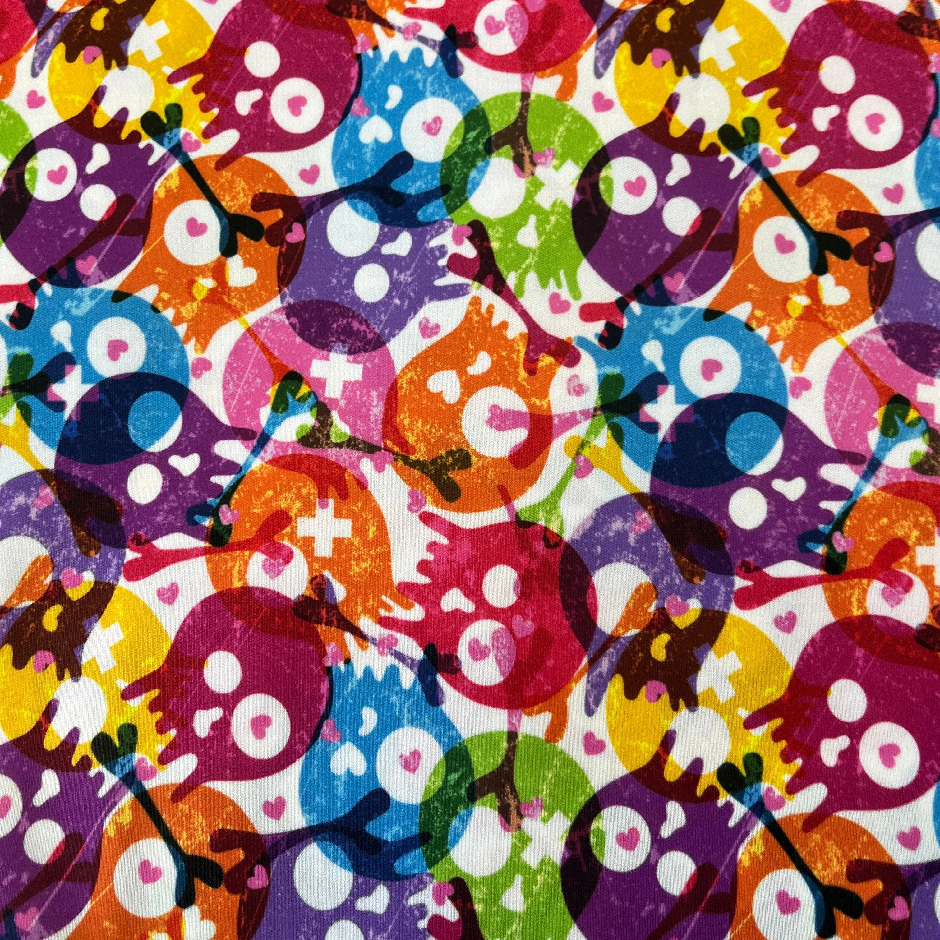 Bright Skull Toss 1 mil PUL Fabric- Made in the USA