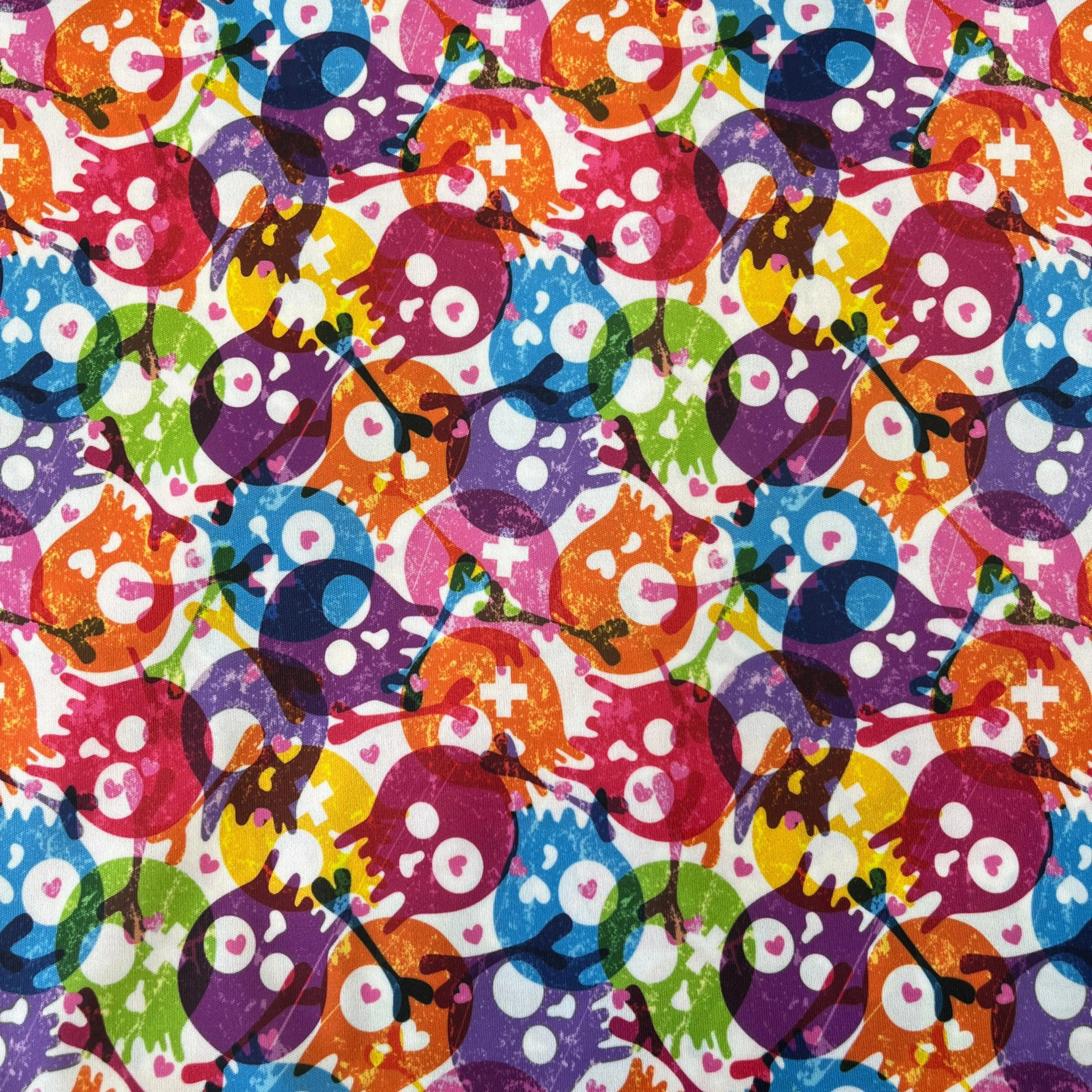 Bright Skull Toss 1 mil PUL Fabric- Made in the USA