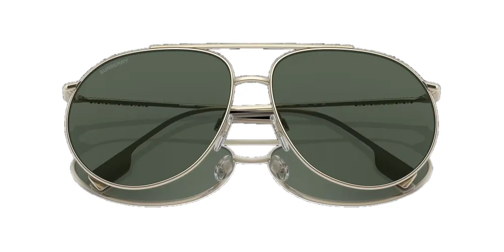 Burberry Alice Non-Polarized Sunglasses - Light Gold/Dark Green