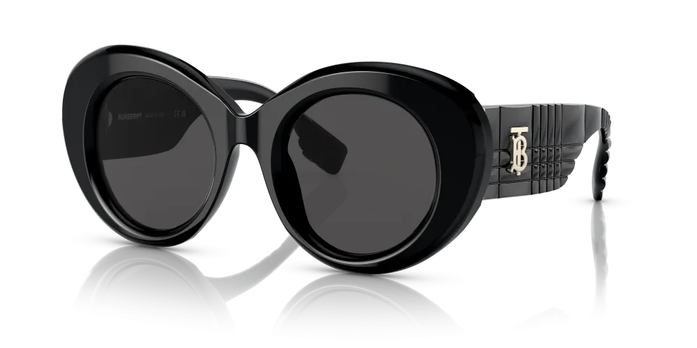 Burberry Margot Non-Polarized Sunglasses - Black/Dark Gray