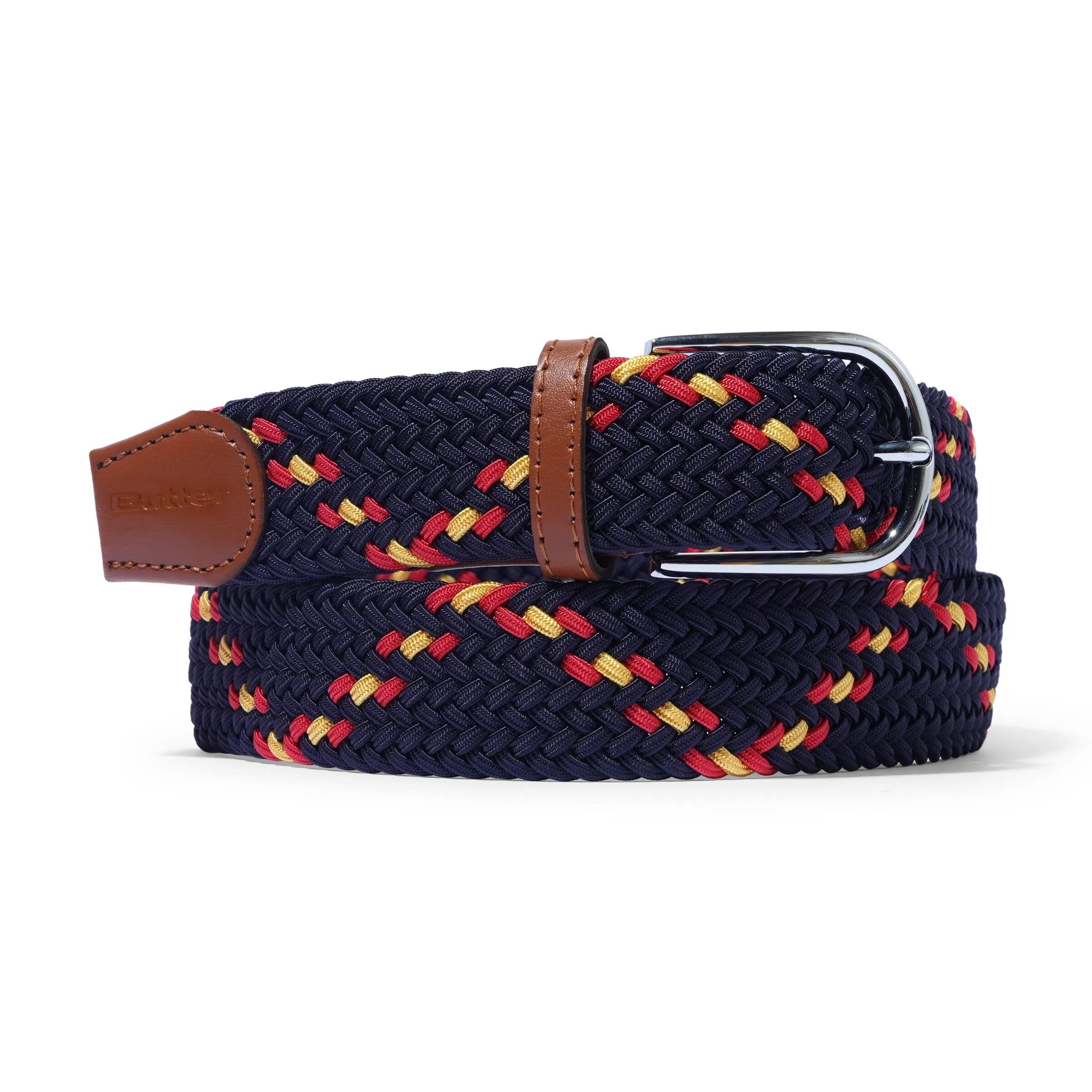 Butter Braided Belt: Navy