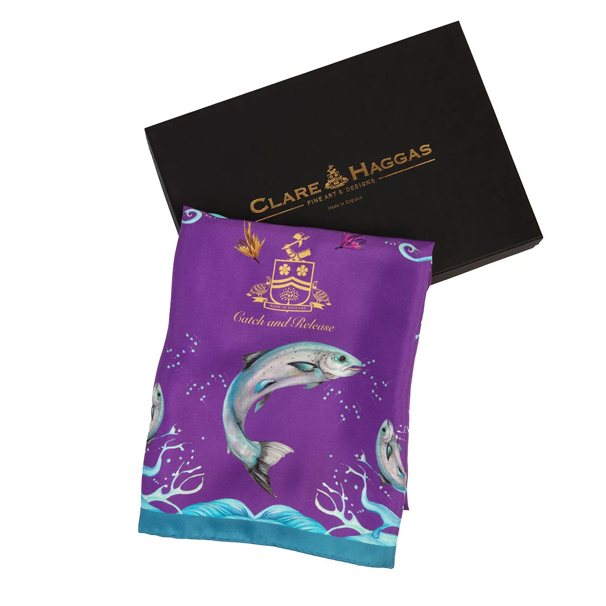 Catch and Release Violet Classic Silk Scarf