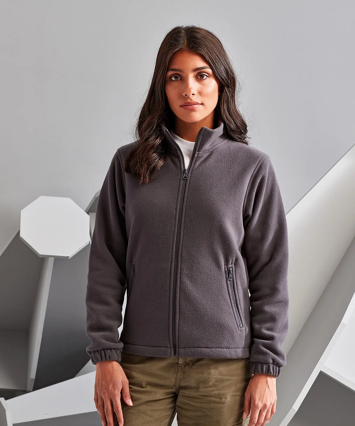 Charcoal* - Women's full-zip fleece