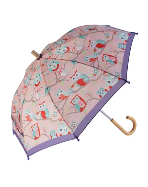 CHILDREN’S UMBRELLA, PERCHED OWLS