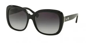 Coach Square Non-Polarized Sunglasses - Black/Light Gray Gradient