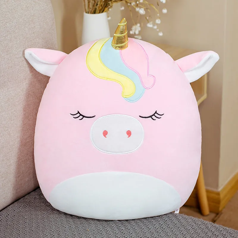 Cute Fat Fat Plush Toy Animal Doll Kawaii  Deer Pig Soft Pillow Buddy Stuffed Cushion ValentineS Gift For Kids Girl