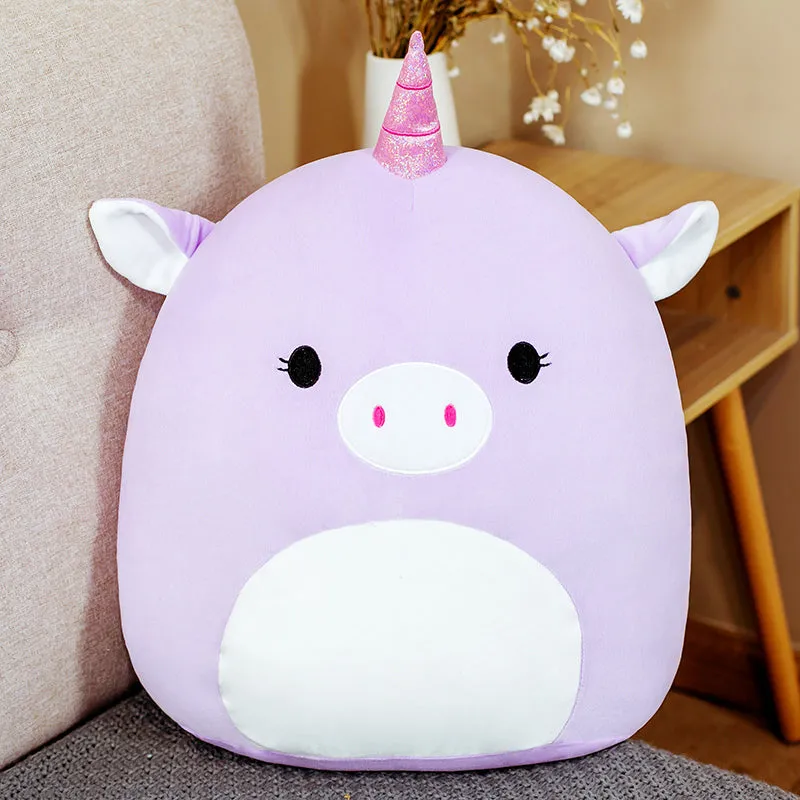 Cute Fat Fat Plush Toy Animal Doll Kawaii  Deer Pig Soft Pillow Buddy Stuffed Cushion ValentineS Gift For Kids Girl