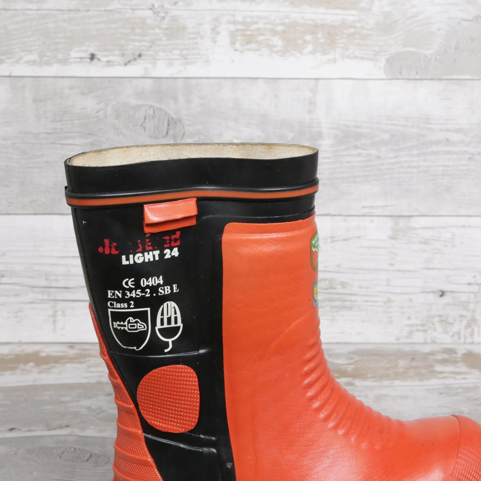 De-Branded Steel Toe Cap Chainsaw Class 2 Wellington Boots UK5.5