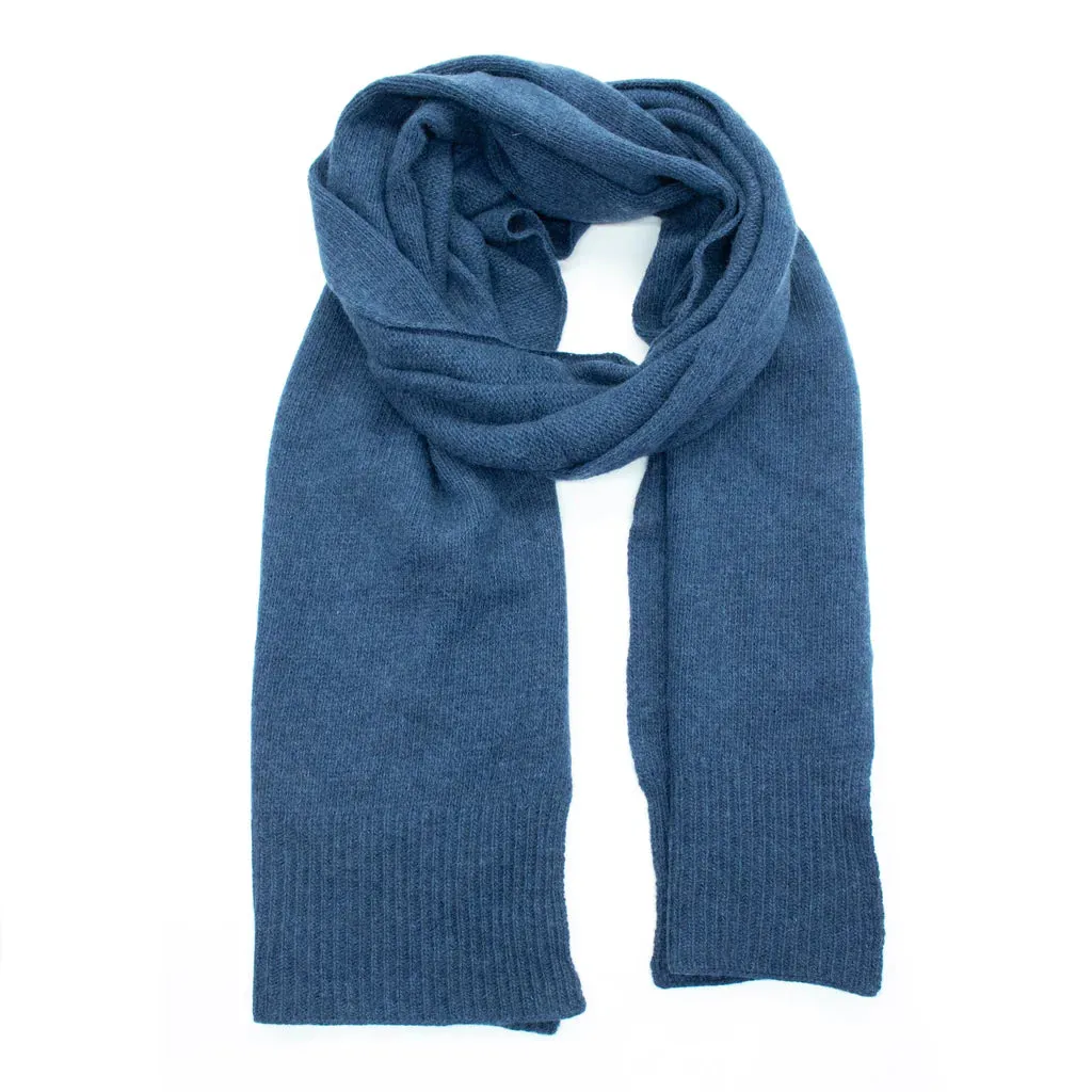 DENIM Italian Ribbed Edge Cashmere Wrap/Scarf