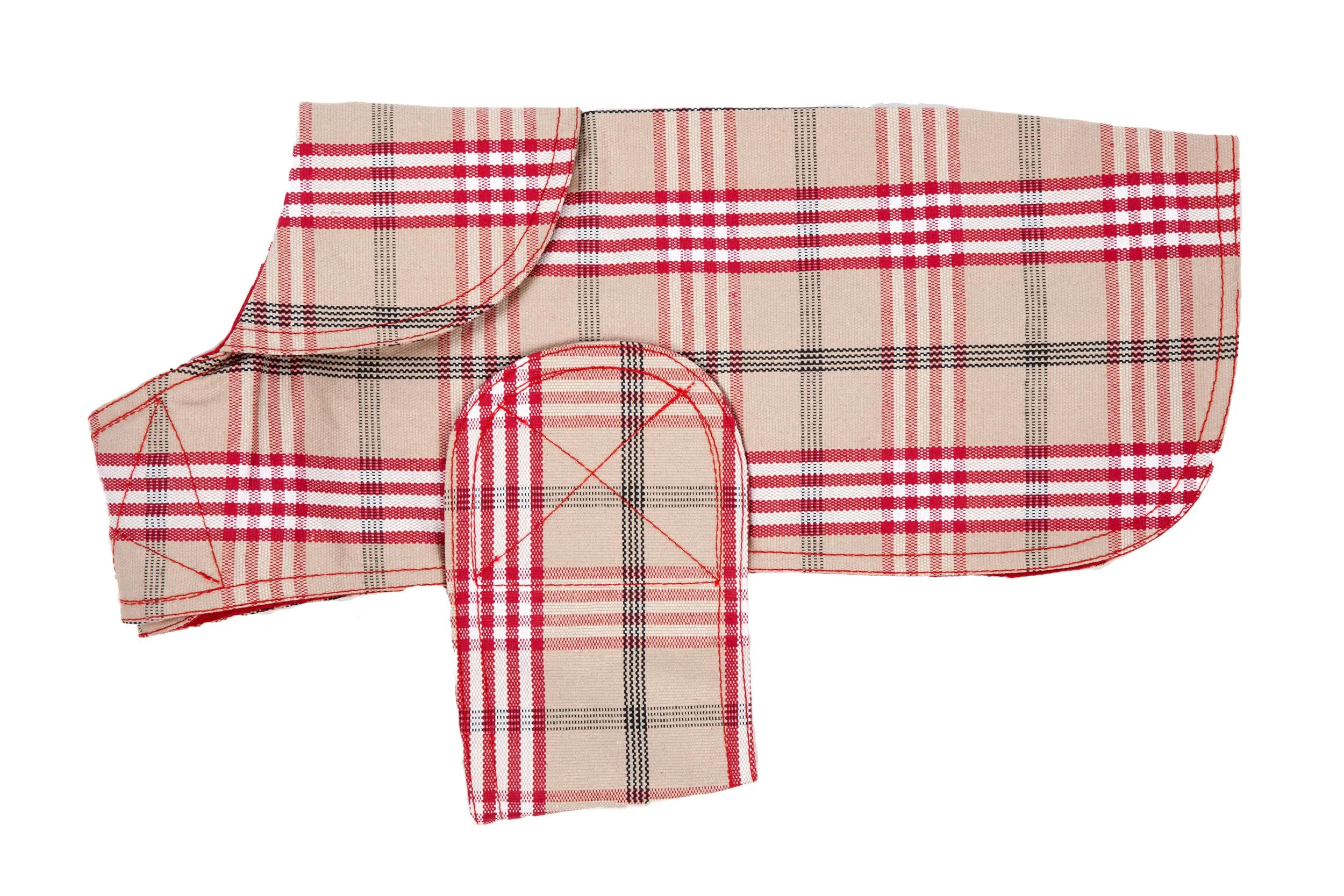 Dog Coat - Raincoat, Waxed Signature Red Plaid