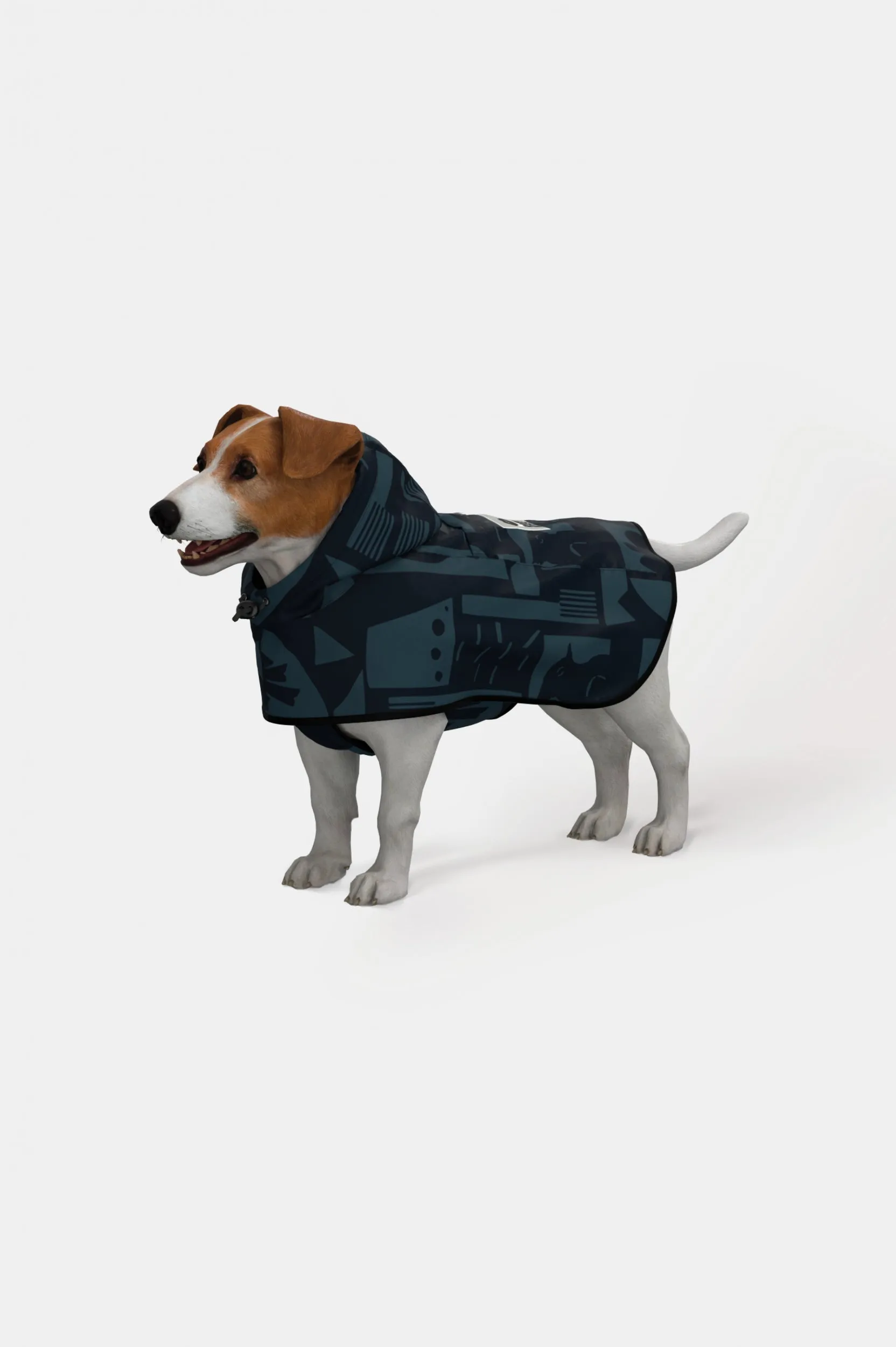 Dog Rain Poncho Back to Black