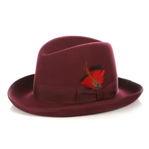 Ferrecci Premium Burgundy Godfather Hat