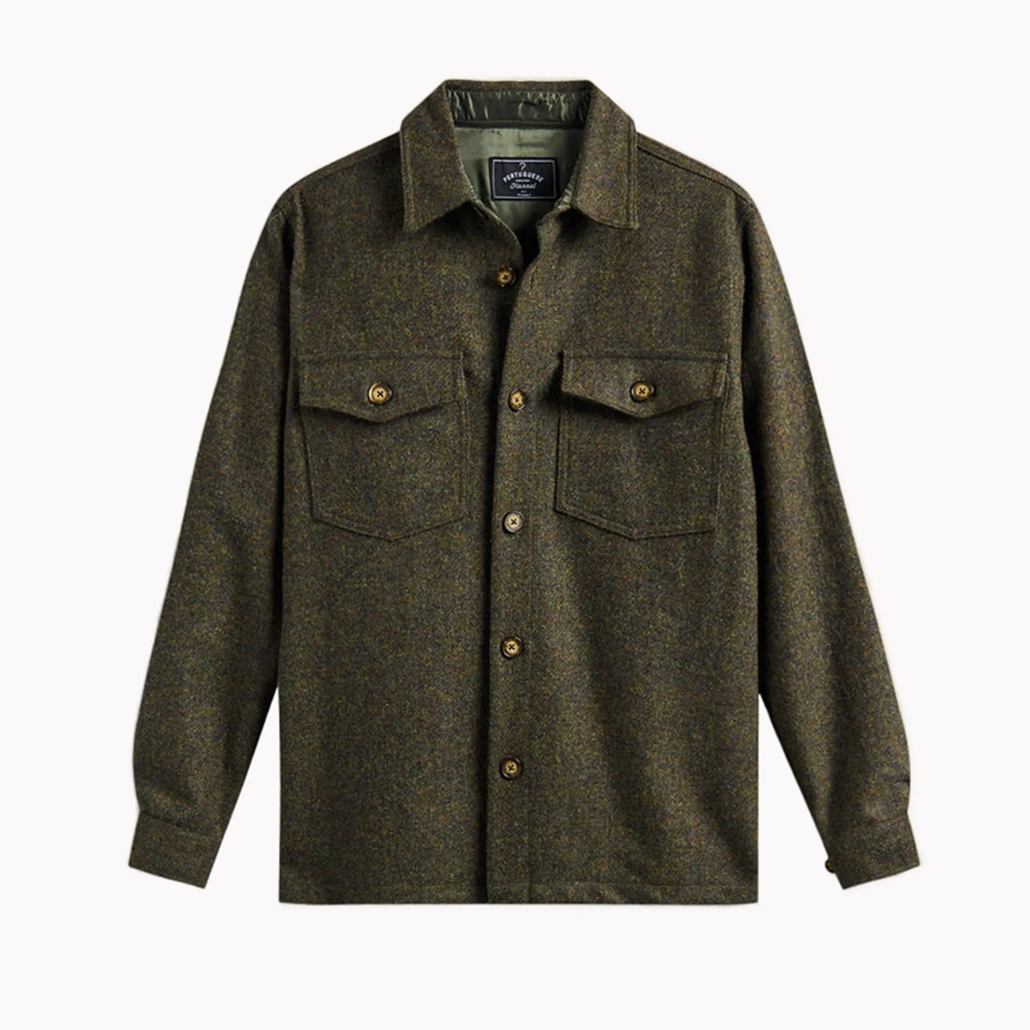 Field Overshirt in Forest Green Wool