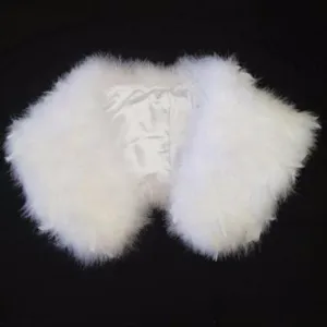 Great Gatsby 1920's Bridal Flapper FEATHER Shawl - White