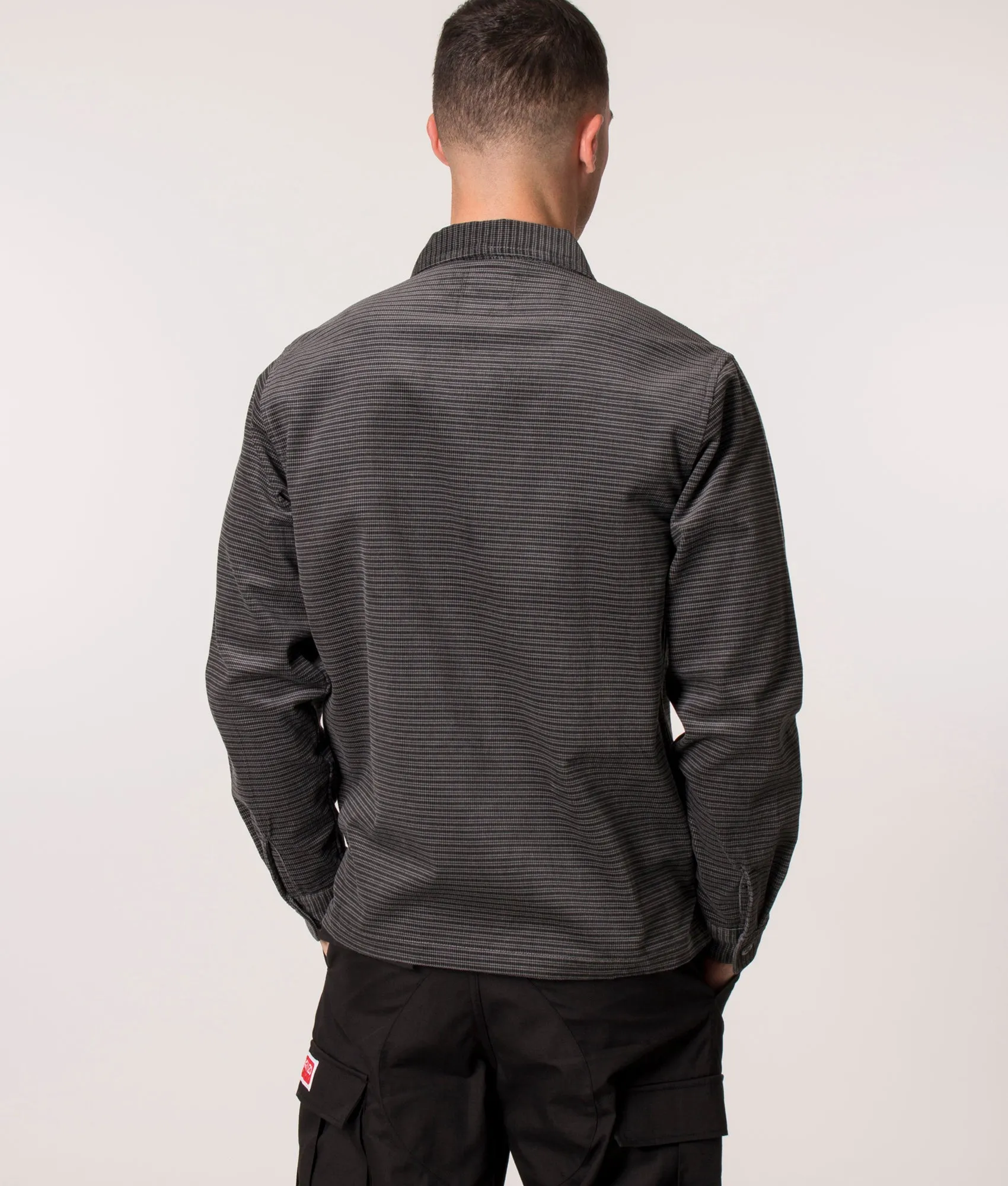 Grid Cord Zip Through Overshirt