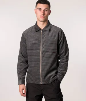 Grid Cord Zip Through Overshirt