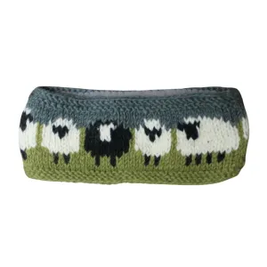 hand-knitted sheep wool headband