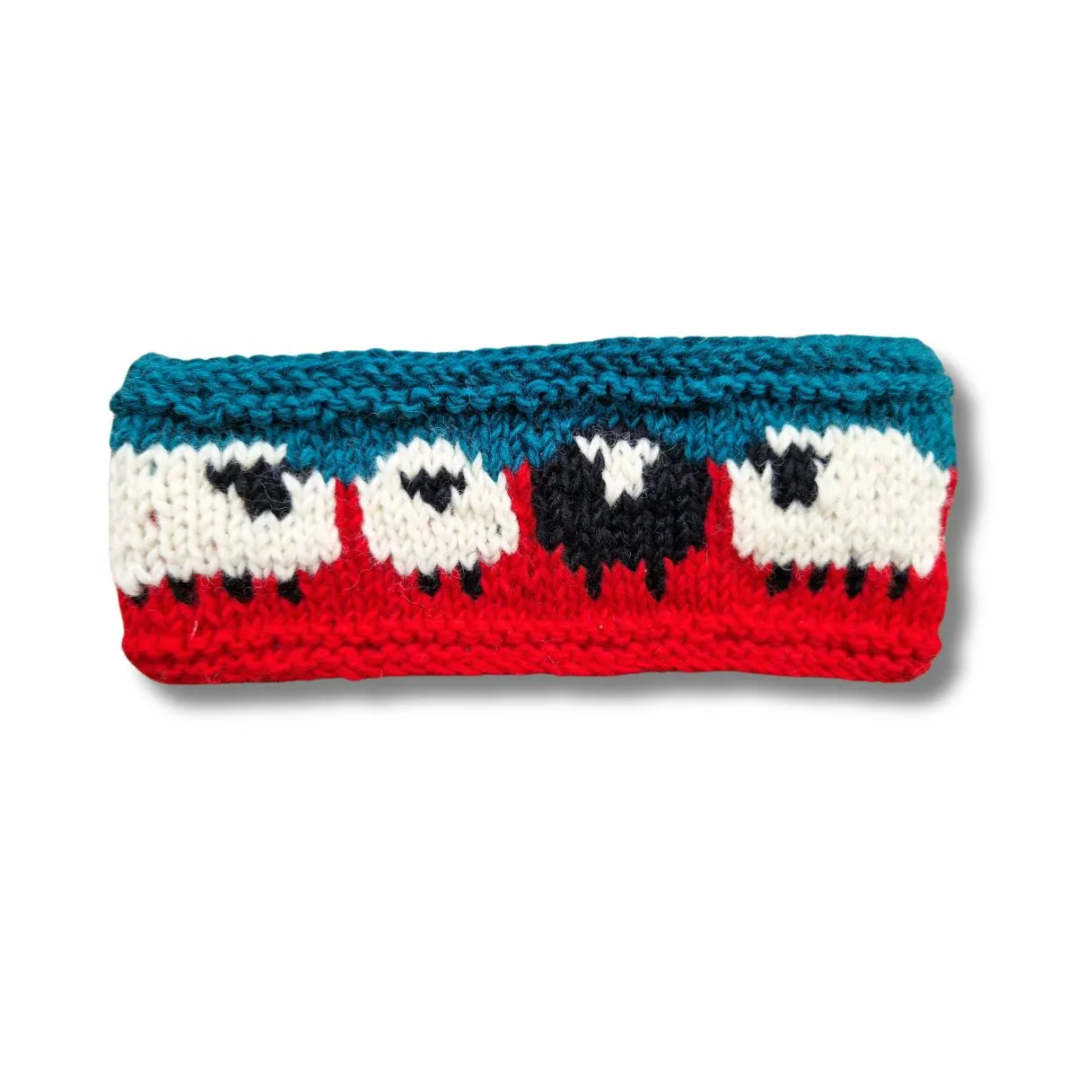 hand-knitted sheep wool headband