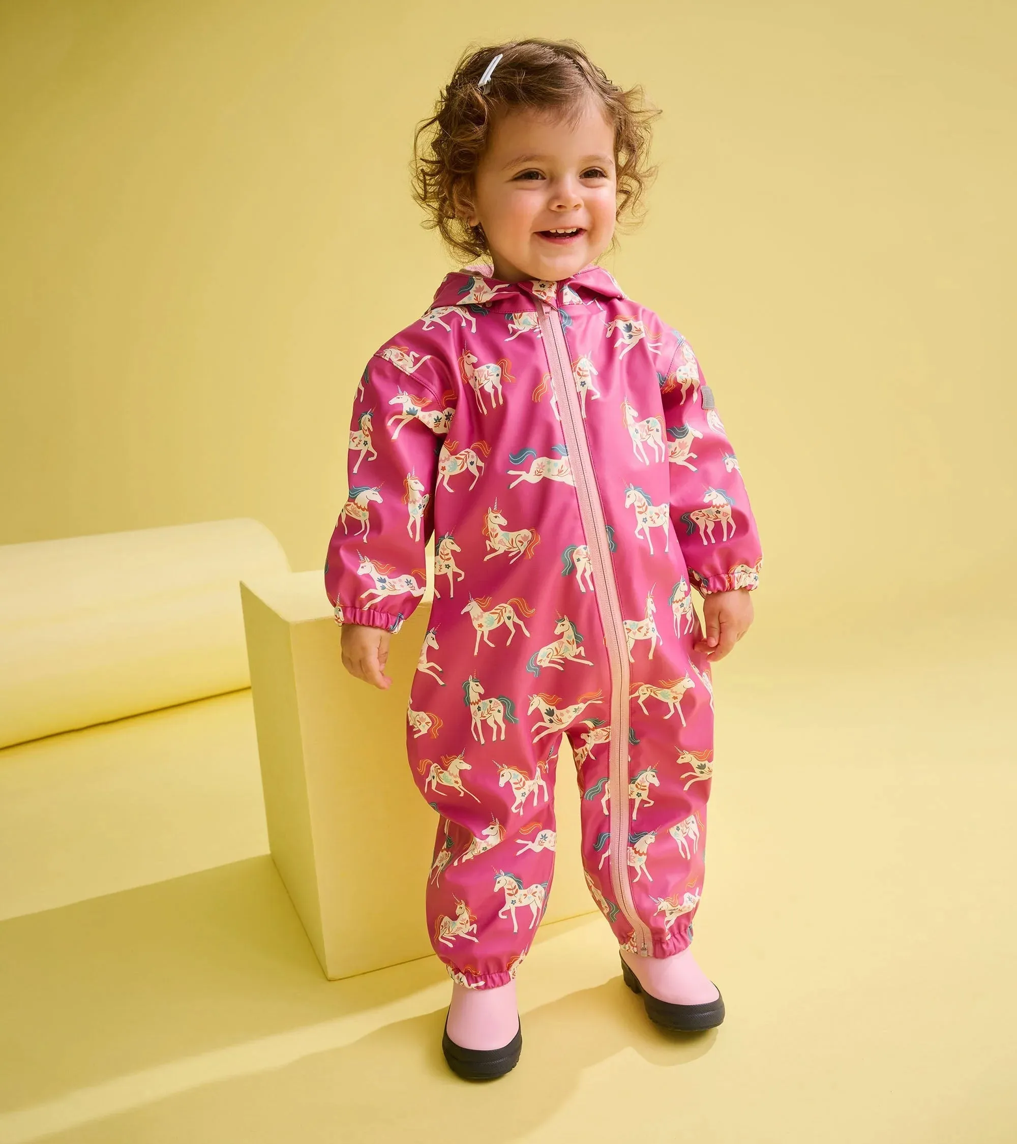 Hatley - Folky unicorn all in one rain suit