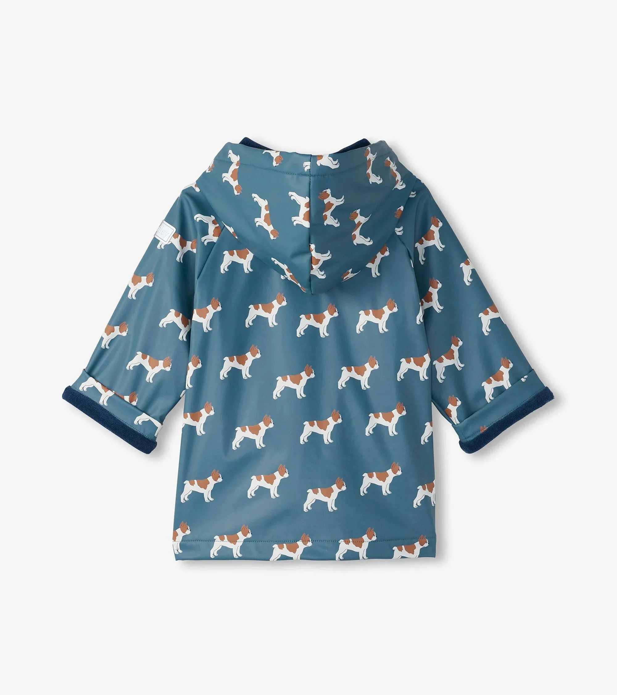 Hatley - French bulldogs pre-school raincoat, blue