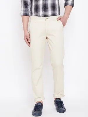 JUMP USA Men Beige Casual Regular Fit Trousers