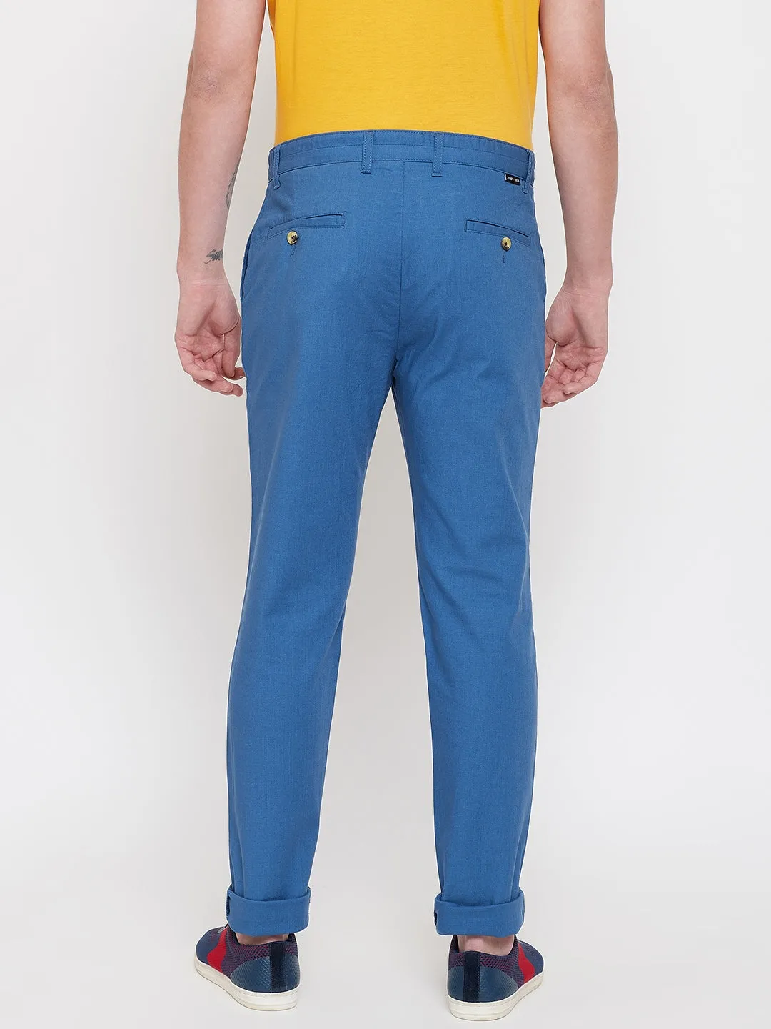 JUMP USA Men Blue Casual Slim Fit Trousers