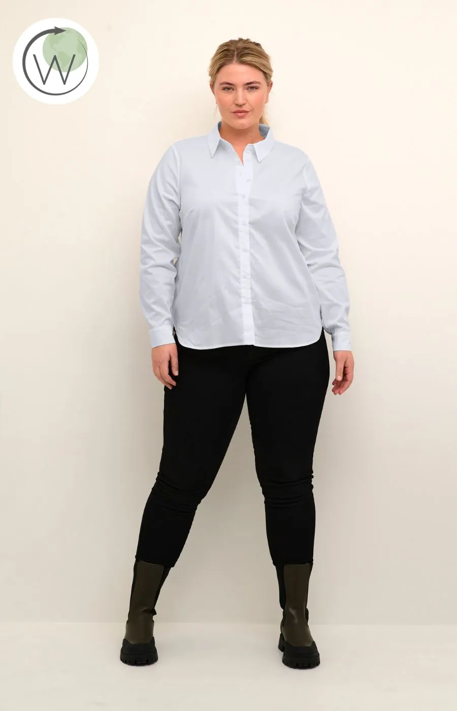 Kaffe Curve Sissel Shirt in White