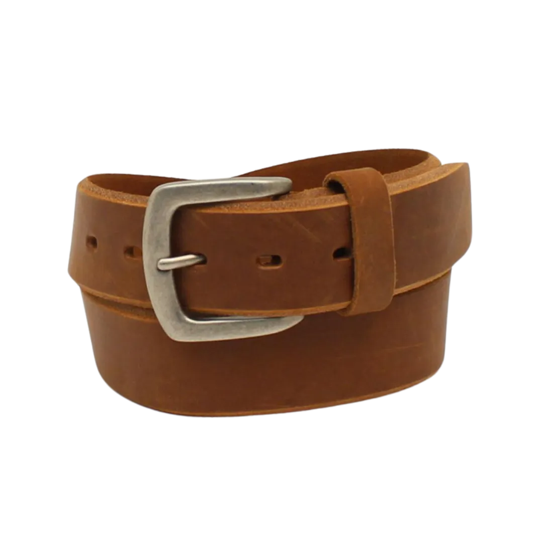 M&F Men's Ariat Beveled Edge Brown Leather Belt