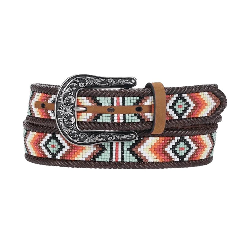 M&f Women's Nocona Aztec Diamond Beaded Belt