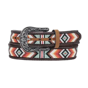 M&f Women's Nocona Aztec Diamond Beaded Belt