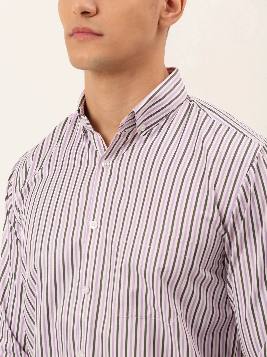 Men'S Cotton Checked Button Down Collar Formal Shirts