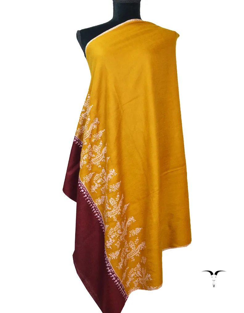 Mustard & Maroon With Sozni Work 5826