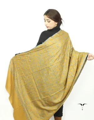 Mustard Pashmina With Sozni Work 5722