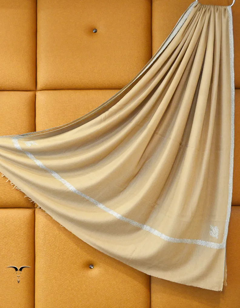 Natural Pashmina Shawl In Sozni 6961