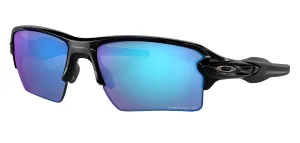 Oakley Mens Flak 2.0 XL - Prizm Sapphire Lenses- Polished Black Frame - Polarized Sunglasses