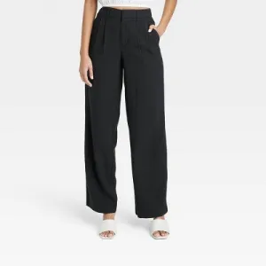 Open Box - A New Day Women's High Rise Straight Leg Casual Full Trouser Pants Midweight